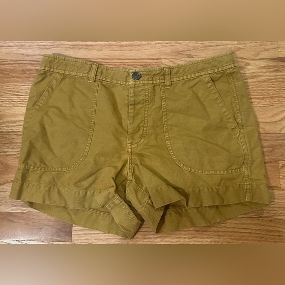 J. Crew Women’s Short - Size 10 - Linen/Cotton Blend - Mustard Yellow - Picture 1 of 8